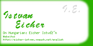 istvan eicher business card